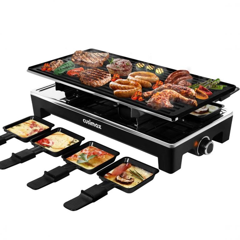CUSIMAX Raclette Grill Electric Grill Table, Portable 2 in 1 Korean BBQ Grill Indoor