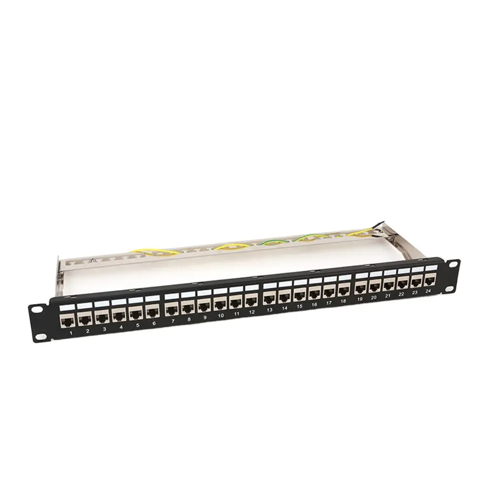STP 19 Inches 24Ports Cat6A Patch Panel
