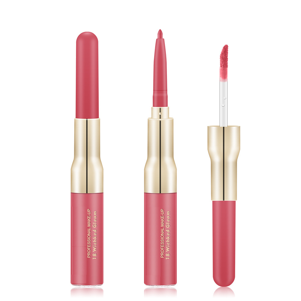 2021 Double Ended LipGloss 24 Hour Matte Custom Lip Liner Lip Gloss And Lip Liner Set