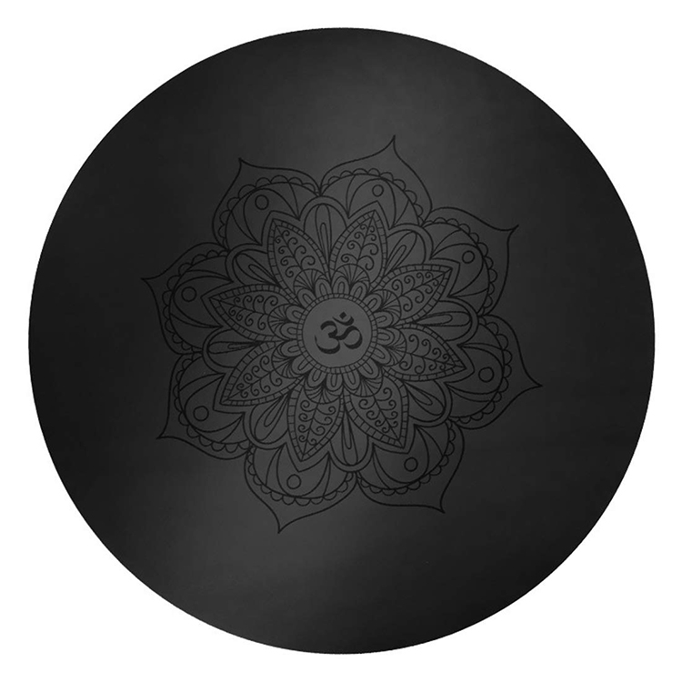 Oyoga Эко дружественных ПУ Пользовательский логотип натуральный каучук круглый коврик для йоги