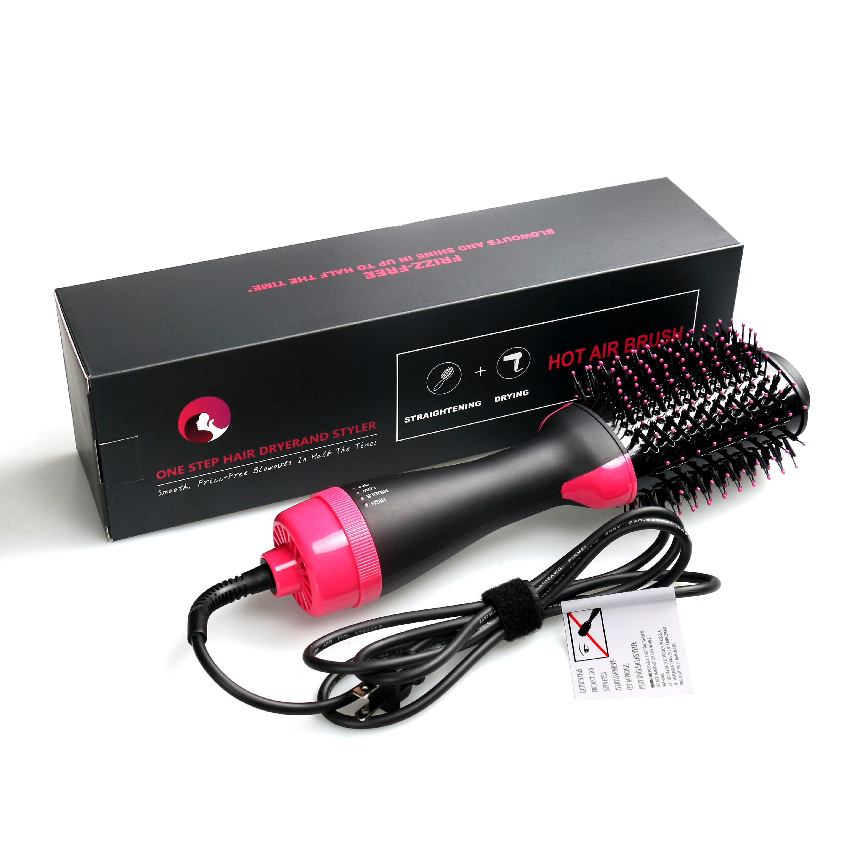 Oval Negative ions One step Hair dryer and volumizer Hot air brush hair dryer with 110v and 220v