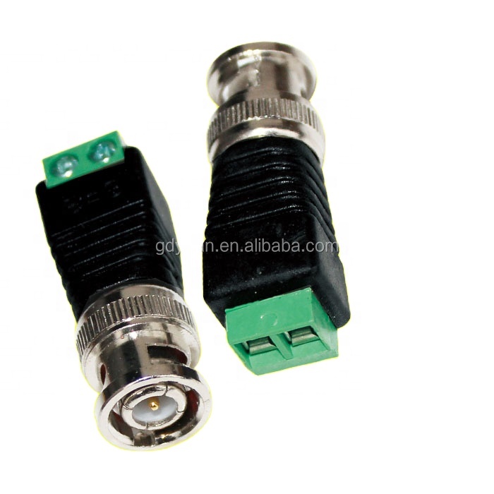 JR cctv male bnc connector monitor to screw terminal