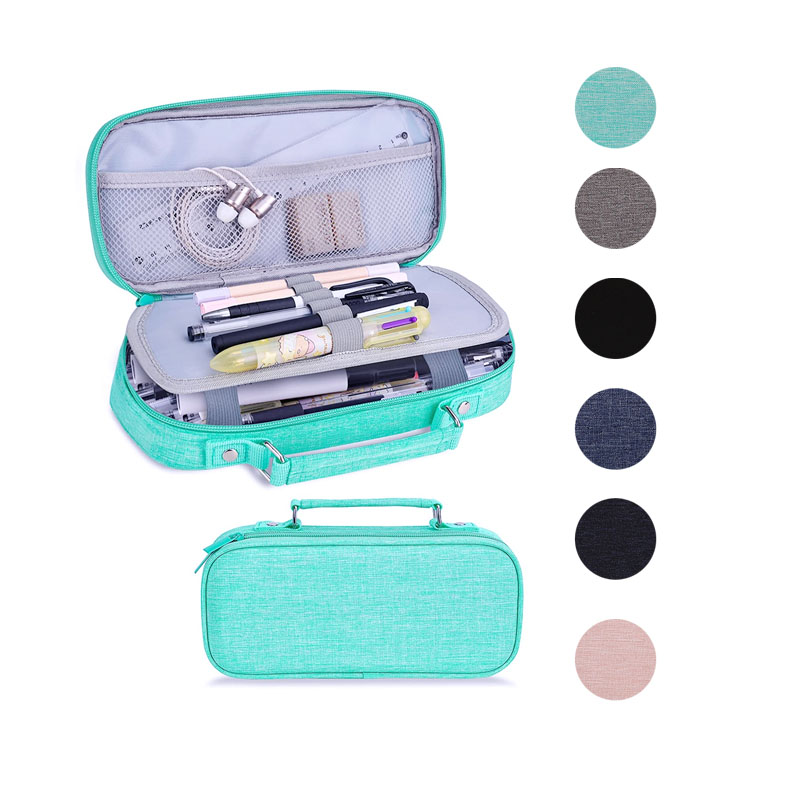 Wholesale Stationery Storage Handheld Makeup Pouch Holder Multi-Compartment Organizer College School Office College Girl Boy