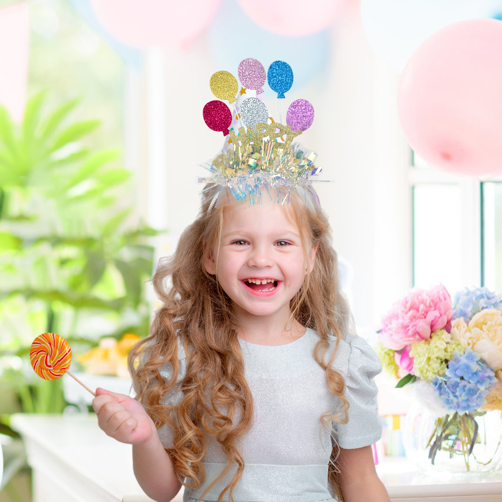 Party & Holiday Supplies 1 Pcs Kids Colorful Party Balloon Happy Birthday Head Button