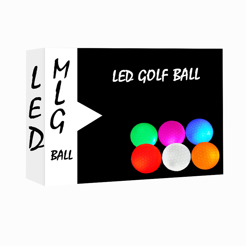 Wholesale USGA Conforming Custom Logo Colored Night Light Up High Bounce LED Golf Ball