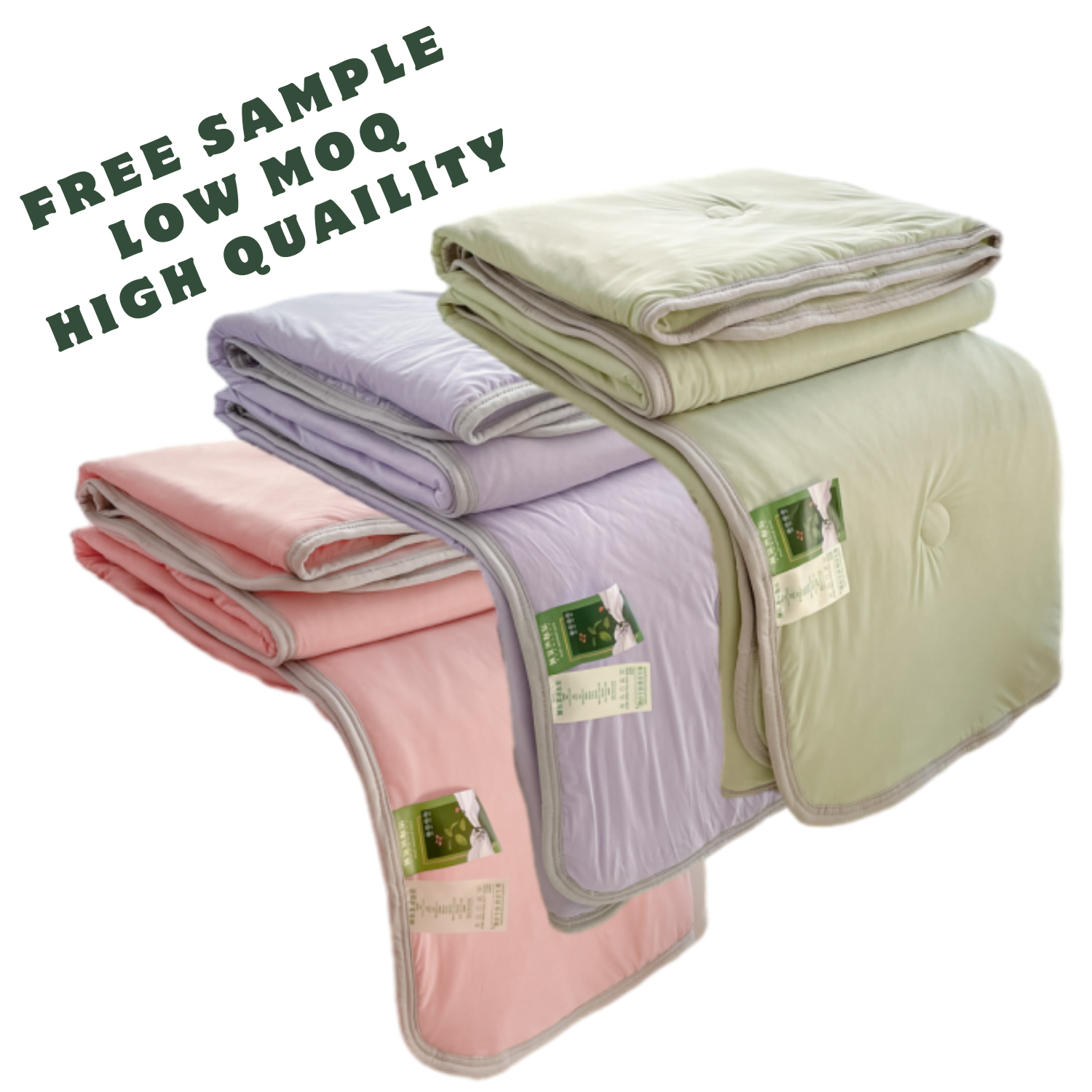 Lubai Free Sample Custom Quilt Princess Lace Fresh Polyester Summer Cooling Comforter