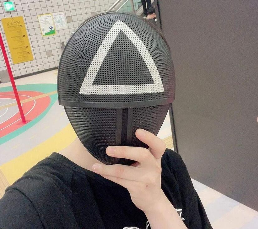 Korea squid game mask veil Li Zhengjae mask Round Six Cosplay