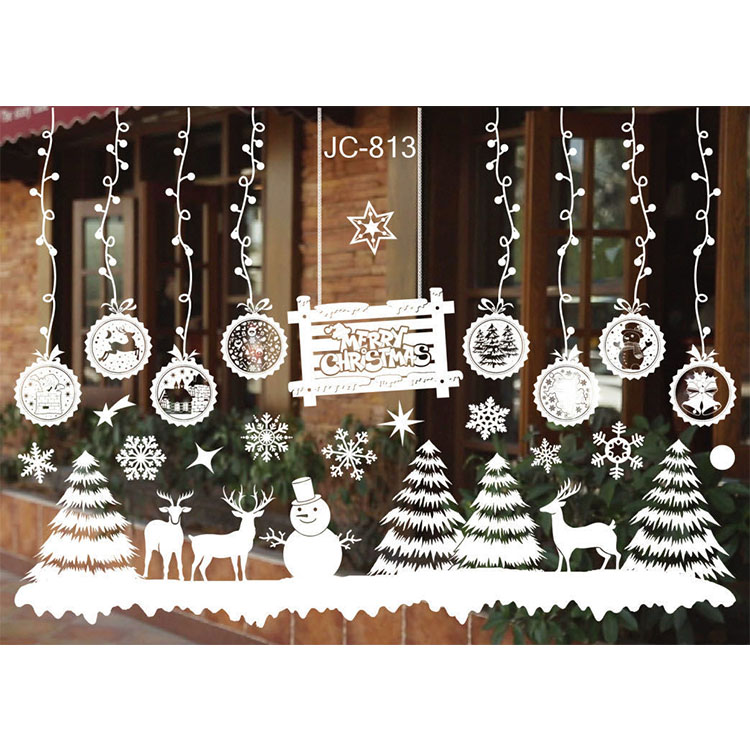 Christmas New Products Window Decoration Non-marking Logo Christmas Window Stickers