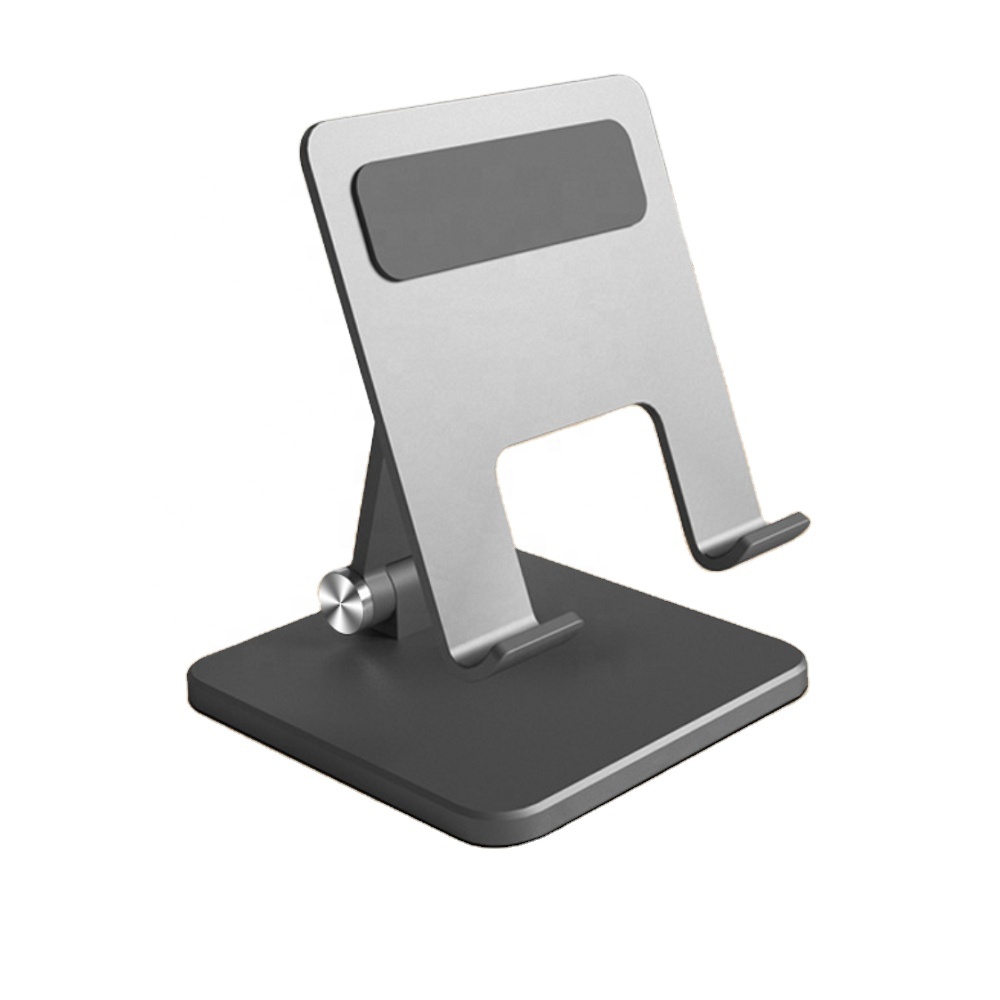 High quality Aluminum ABS Black Phone Holder Laptop Standing Tablet Lazy Mobile Stand