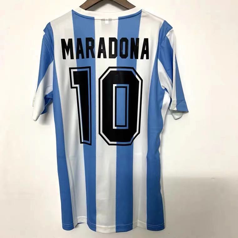 1986 Аргентинская футболка Maradona, ретро футболка Maradona по индивидуальному заказу, футболка