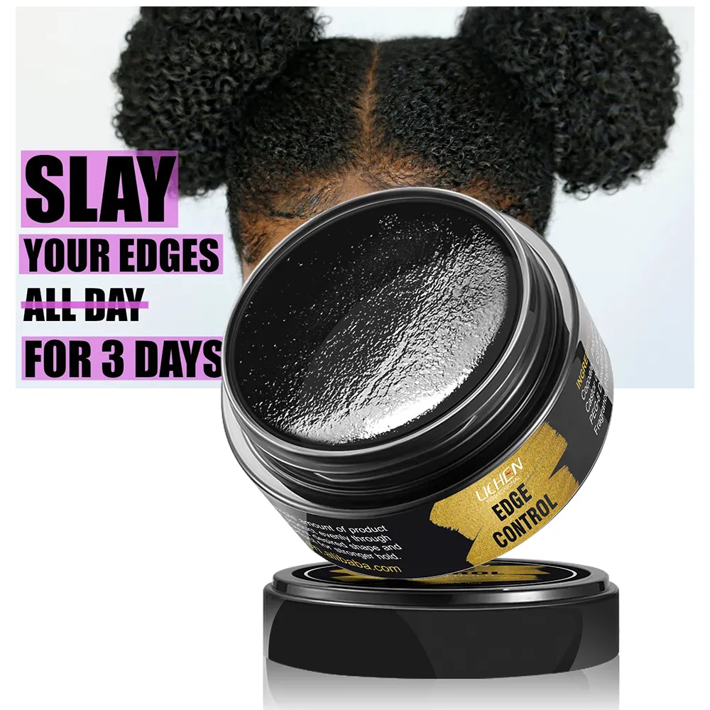 Customized edge control for black hair firm hold water based strong hold long-lasting clear color wholesale