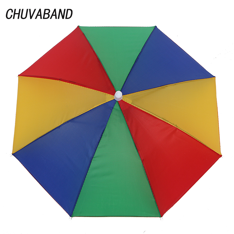 CHUVABAND открытый зонтик шляпа новинка складной солнцезащитный и дождливый день свободные руки Складная и водонепроницаемая многоцветная шляпа зонтик QY210005