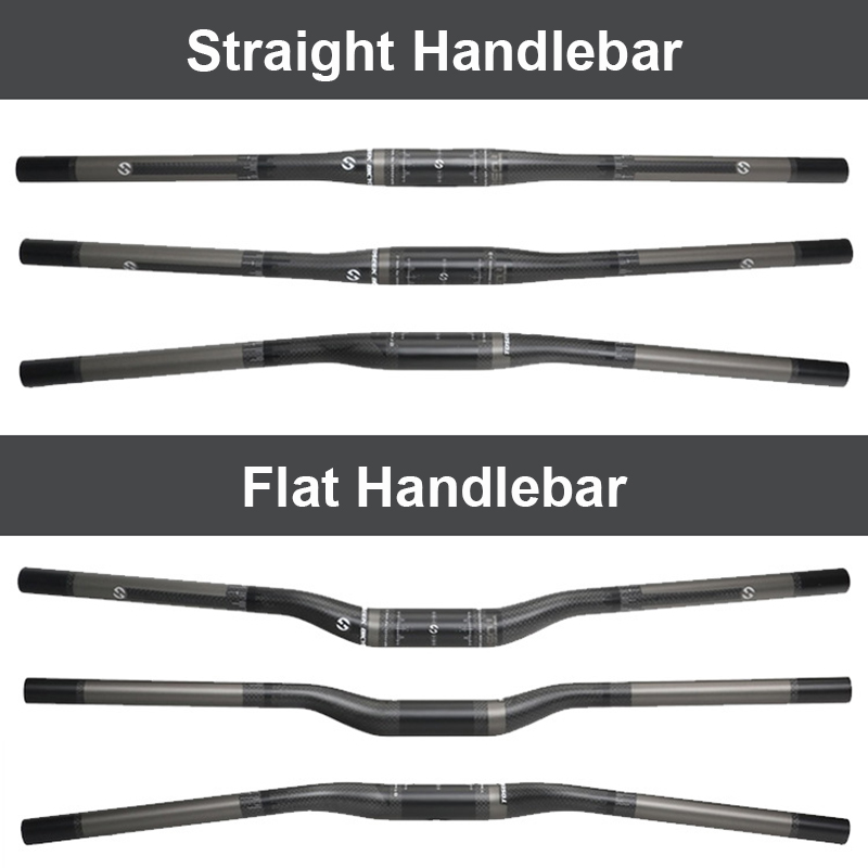 31.8mm Full 3K Bicycle Integrated Carbon Handlebar MTB Mountain Road Bike Handlebars Straight/Swallow Frosted Bicycle Handlebar