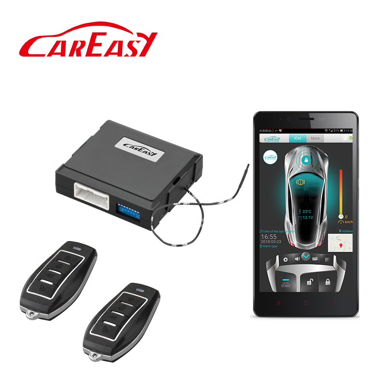 GPS/GSM/GPRS мобильный телефон/смартфон Автомобильная сигнализация с дистанционным запуском багажника через приложение для смартфона