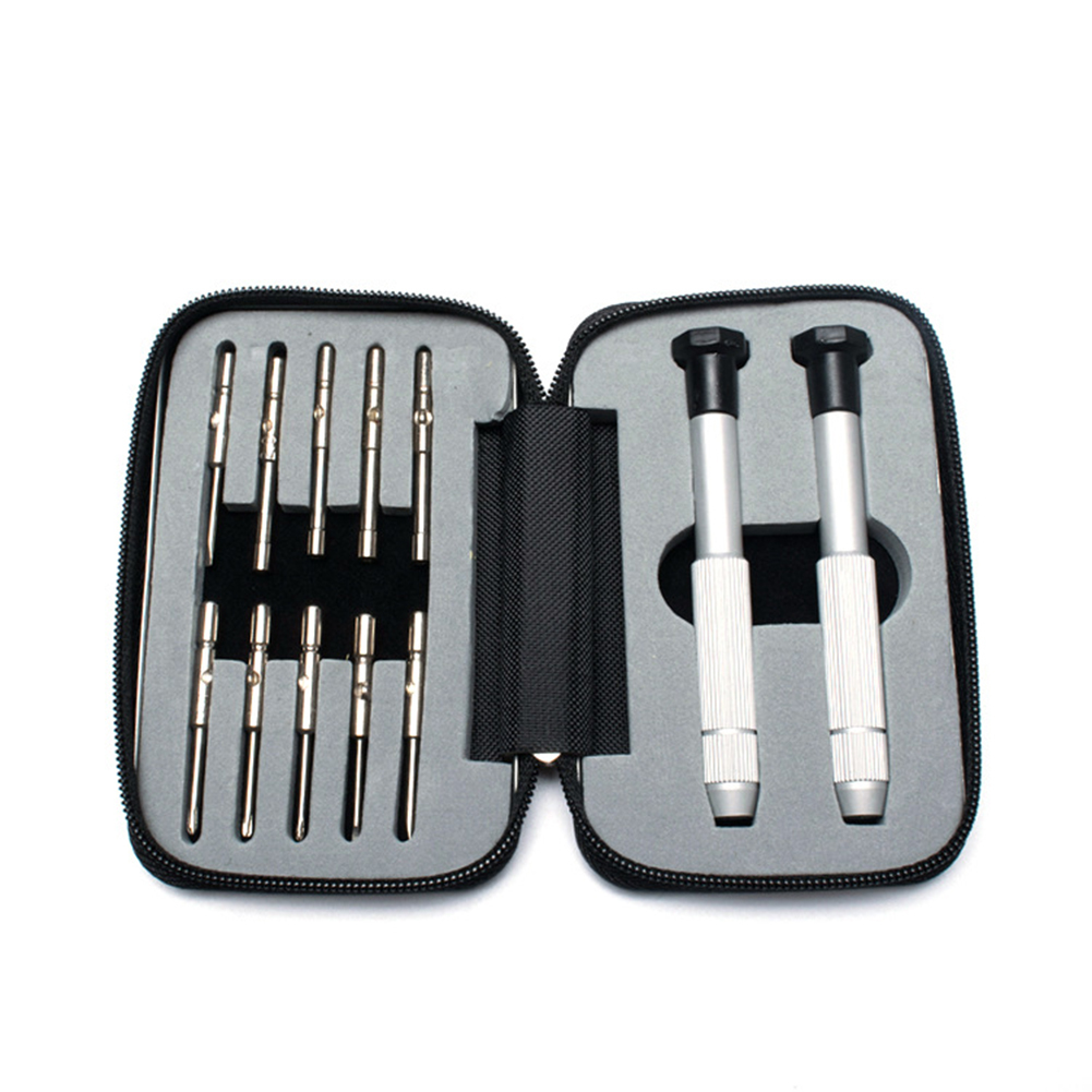 12pcs Watch Glasses Repair Tool With Box Anti Slip Eyeglass Accessories Portable Alloy Bits Screwdriver Set Repair Tool