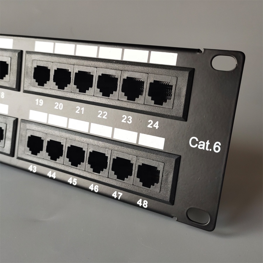 Utp/Ftp Cat5e Cat6 19 дюймов 1u 12 24 сетевой порт пустой патч-панель