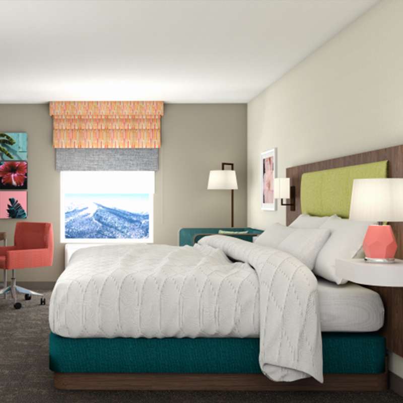 Hampton Inn by Хилтон США современный отель проект роскошная мебель для спальни
