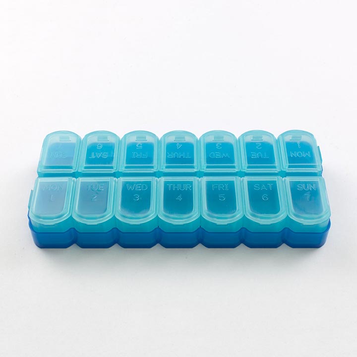Premium Quality Capsule Holder Organizer Rotating 7 Days Plastic Pill Container for Travel Use