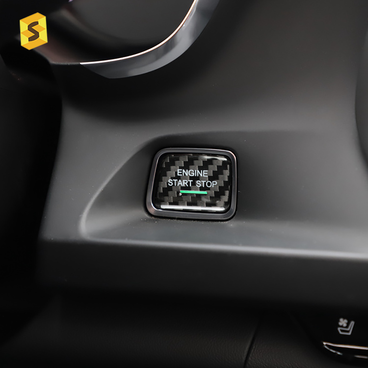 Аксессуары для салона автомобиля из углеродного волокна кнопка пуска стоп для Chevrolet Camaro