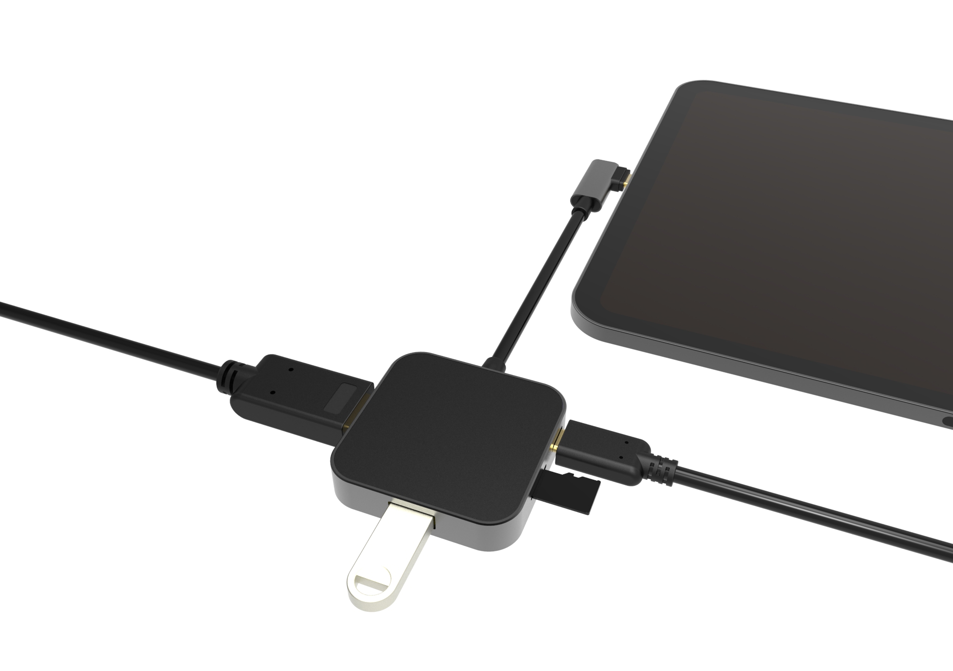 Портативная док-станция для USB-C Plug and Play 4 в 1 с Ultra HD 4K HDMI видеовыход