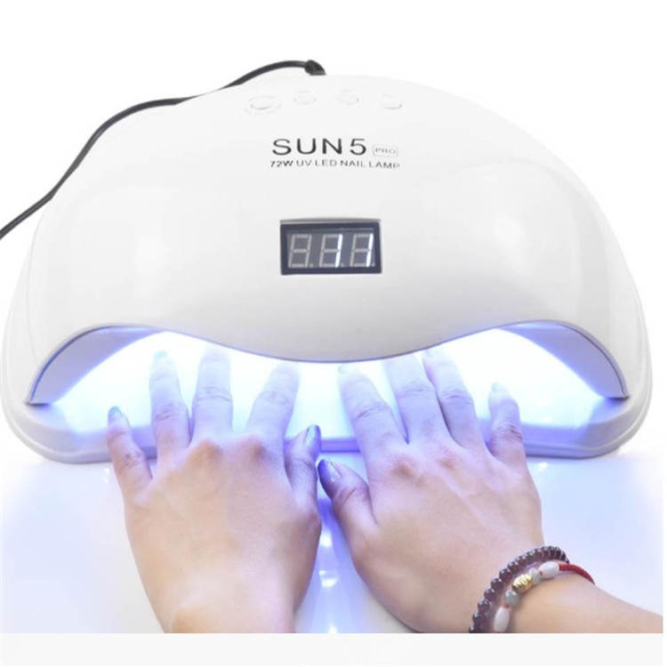 72W фары для SUN5 Pro Сушилка для ногтей Светодиодная УФ-лампа для ногтей для всех гели от солнца светильник инфракрасного зондирования 10/30/60s Timer смарт-набор для маникюра