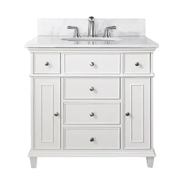 Vanity Bathroom Cabinet HZ Customized Modern Style White Sink Storage Furniture Vanity Bathroom Cabinet