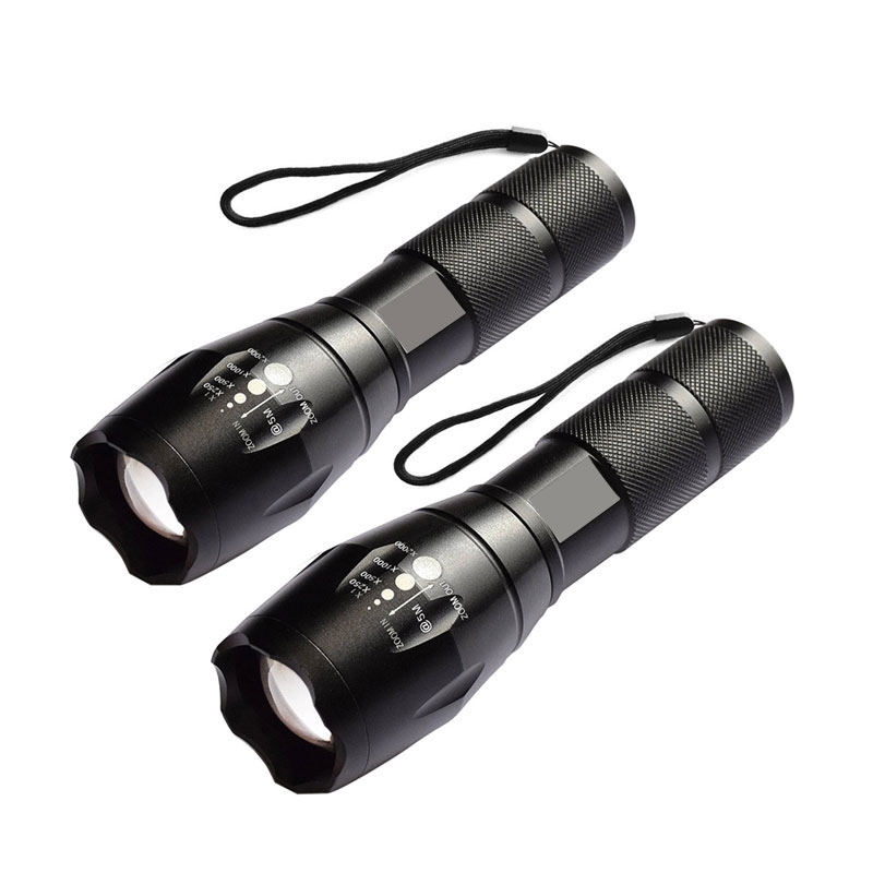 High power zoom waterproof Aluminum rechargeable LED Flashlight electric, aluminum Linterna de 5 Mode Led Tactical Flashlight
