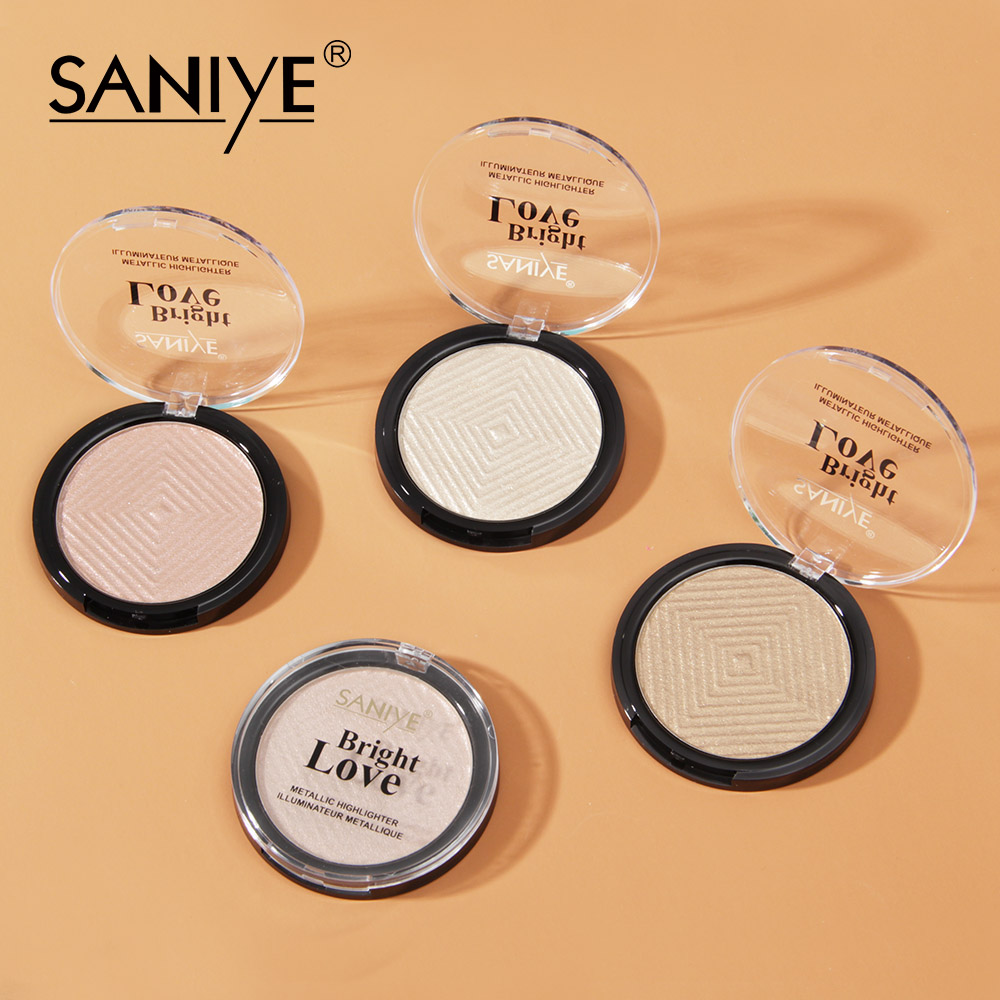 Saniye, оптовая продажа, индивидуальная торговая марка, поддон для лица, пигментная палитра свободных порошков, хайлайтер, макияж