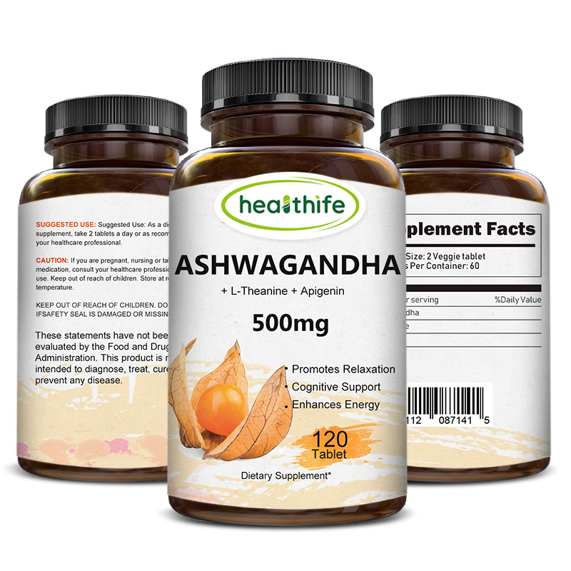 Экстракт индийского женьшеня Healthife Eshwaganda, добавки Ashwaganda