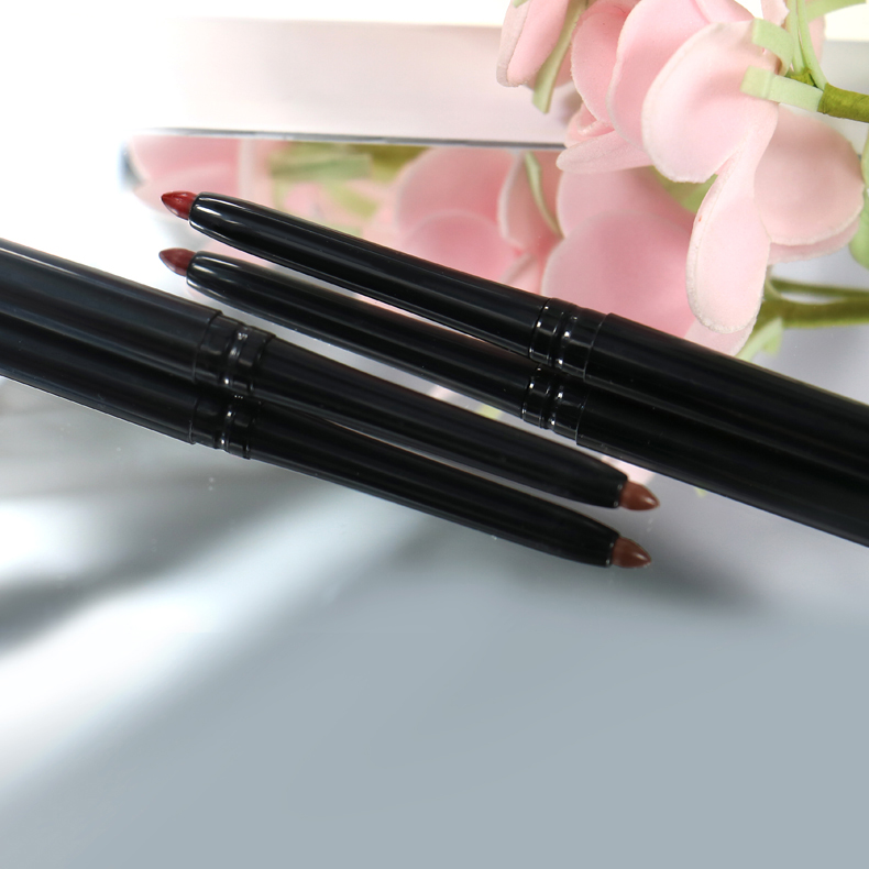 Cosmetics High quality matte Waterproof Lip Liner Oem long lasting Slim Pencil plastic tube private label brown lip liner
