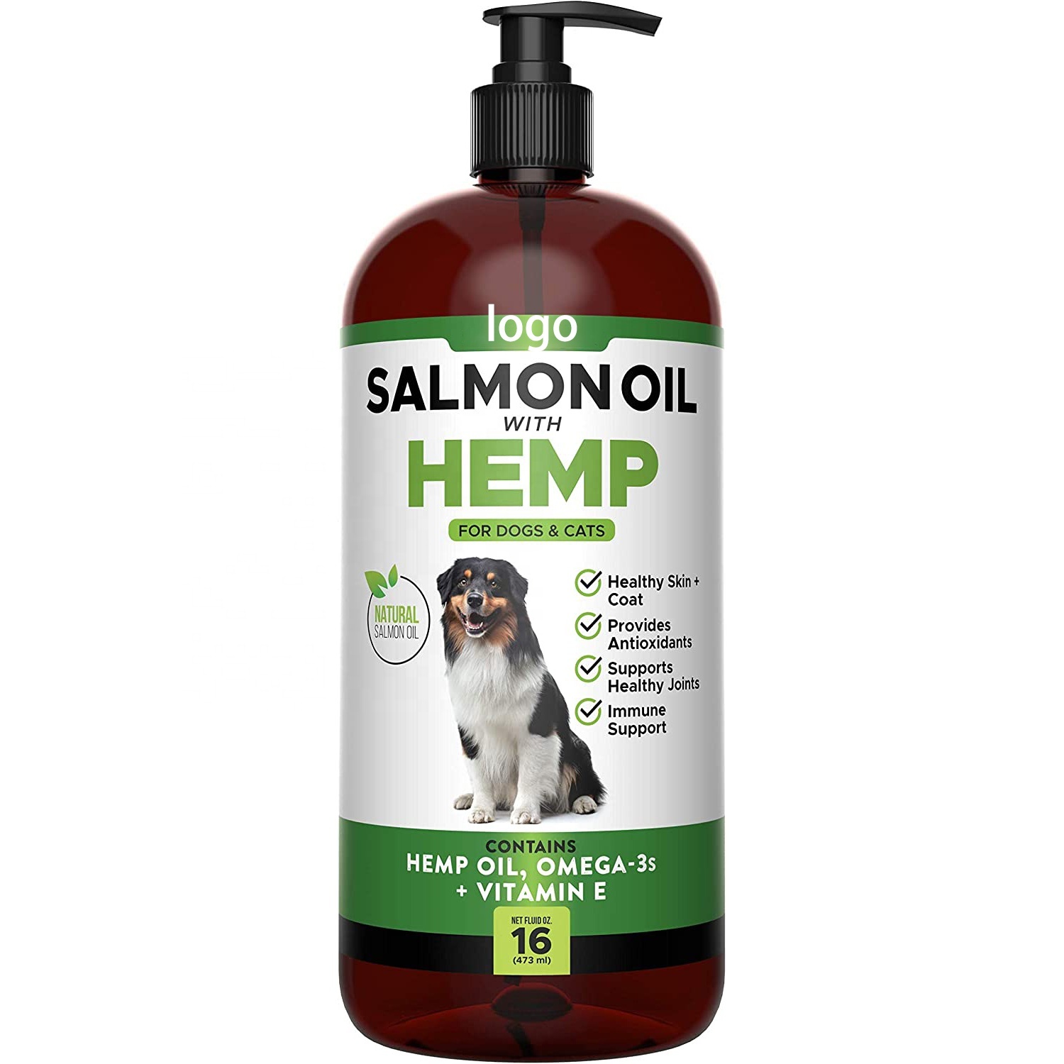OEM Wild Alaskan Salmon Oil for Dogs rich Omega-3 ,EPA & DHA Fatty Acids pet hemp oil Supports Joints, Brain & Heart Health