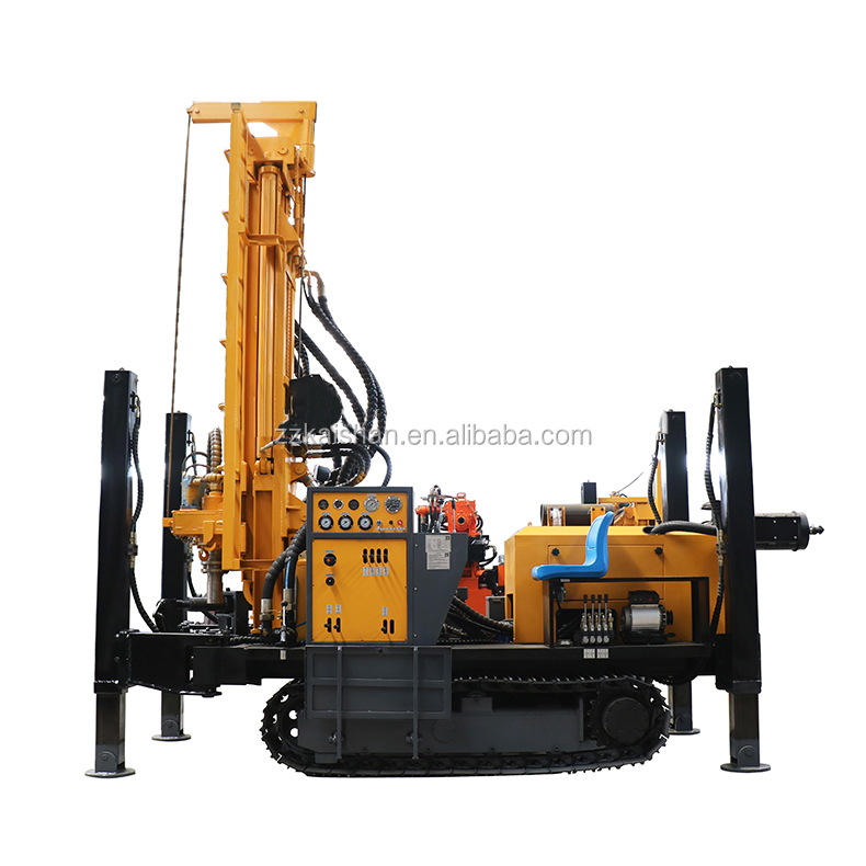 Pneumatic and Mud pump Double using 65KW diesel portable KW200r driling machine