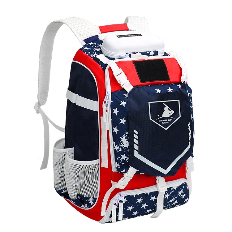 2021 KOP SPORTS Patriotic Navy Red White Baseball Bag Softball Bag Baseball Backpacks