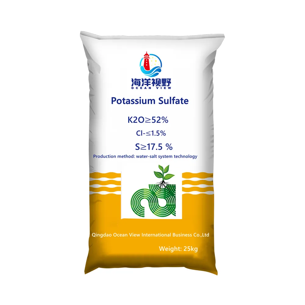 2022 Potassium Sulfate factory K2SO4 50% and 52% soluble powder for NPK Chinese supplier