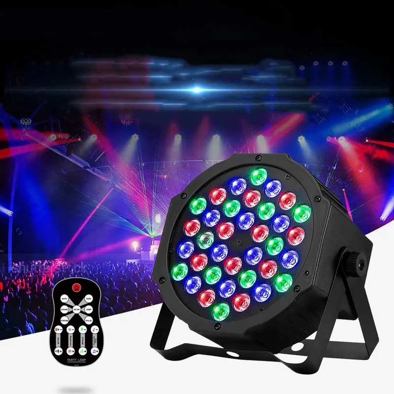 Rgb 18 36 Led 7 Modes Sound Activated Dmx Control Stage Dj Par Lights With Remote Control For Club Ktv Disco Party Lighting