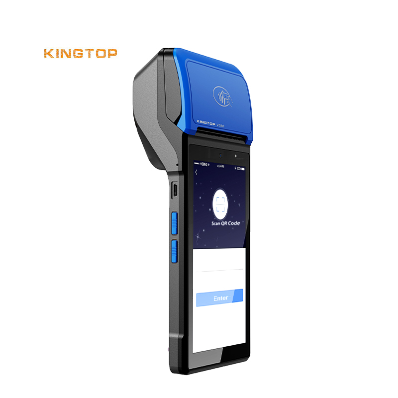 Kingtop POS Android 12 4G Портативный сенсорный экран POS чековый принтер POS терминал