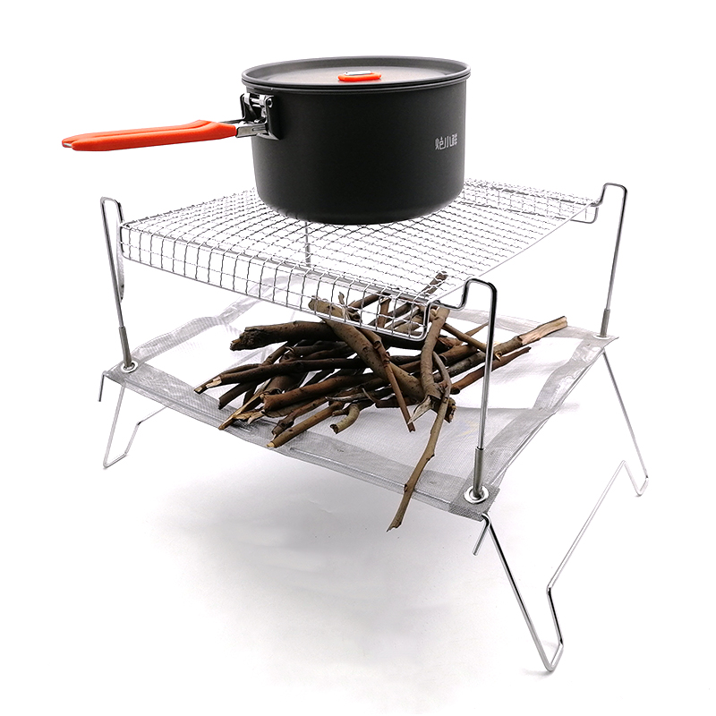 Heat-Resistant mini Stainless Steel charcoal grill pellet grill bbq set for home use