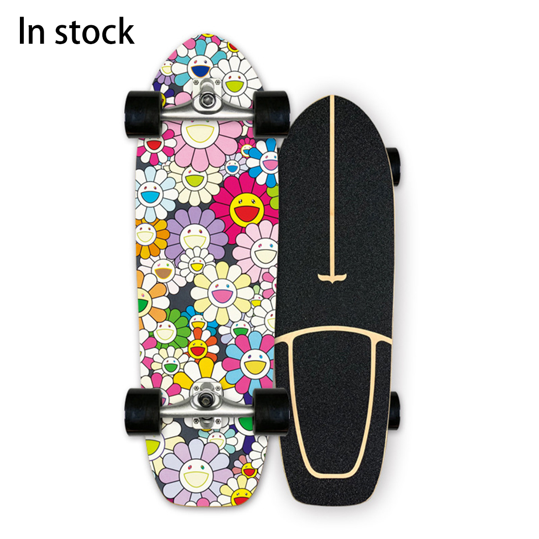 Skateboard PU Cruiser Skateboard 2 ply canadian maple and 5 ply northeast maple Longboard Street Outdoor