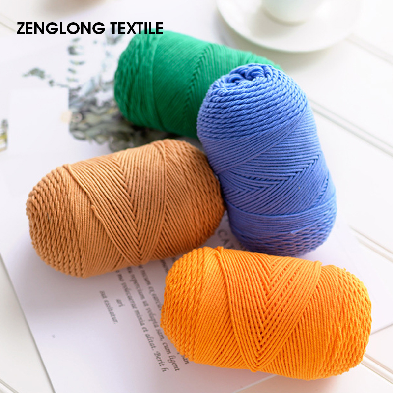 ZENGLONG текстиль oem 100 г 5ply хлопчатобумажная акриловая смешанная пряжа однотонная окрашенная необычная ручная вязка крючком хлопчатобумажная смешанная пряжа