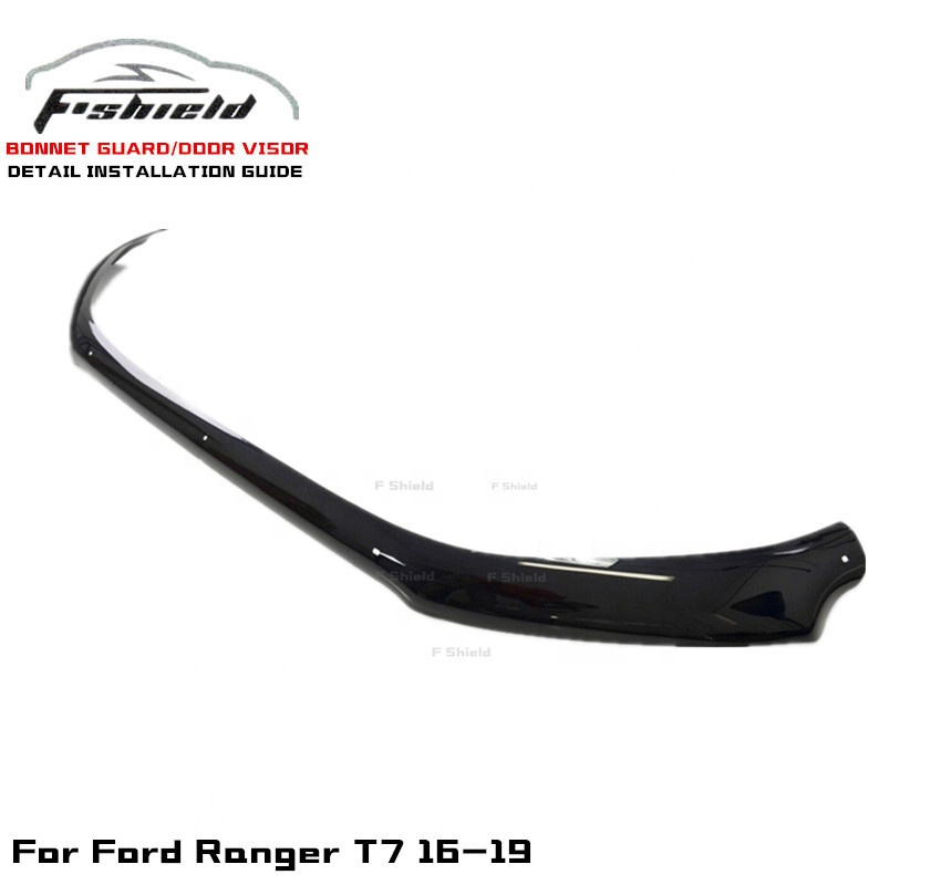 Для FORD RANGER T6 T7 2016-2019 20 капот гвардии протектор/ошибки-камень дефлектор щит в черном цвете