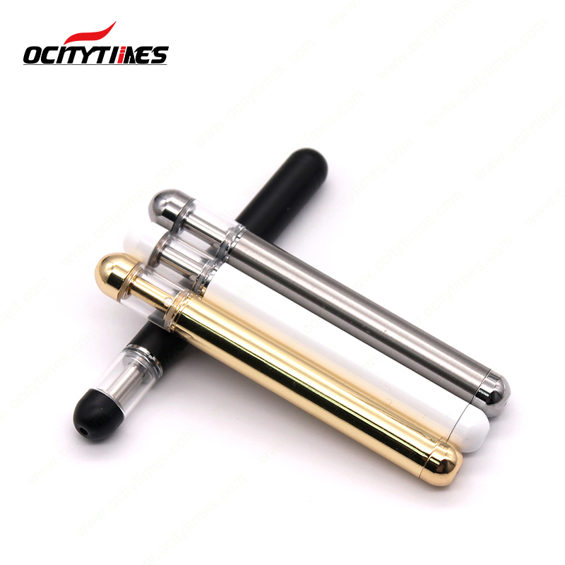 Gold vape pen vaporizer e cig Plastic tube mouthpiece thick oil atomizer 510 ceramic coil vape pen