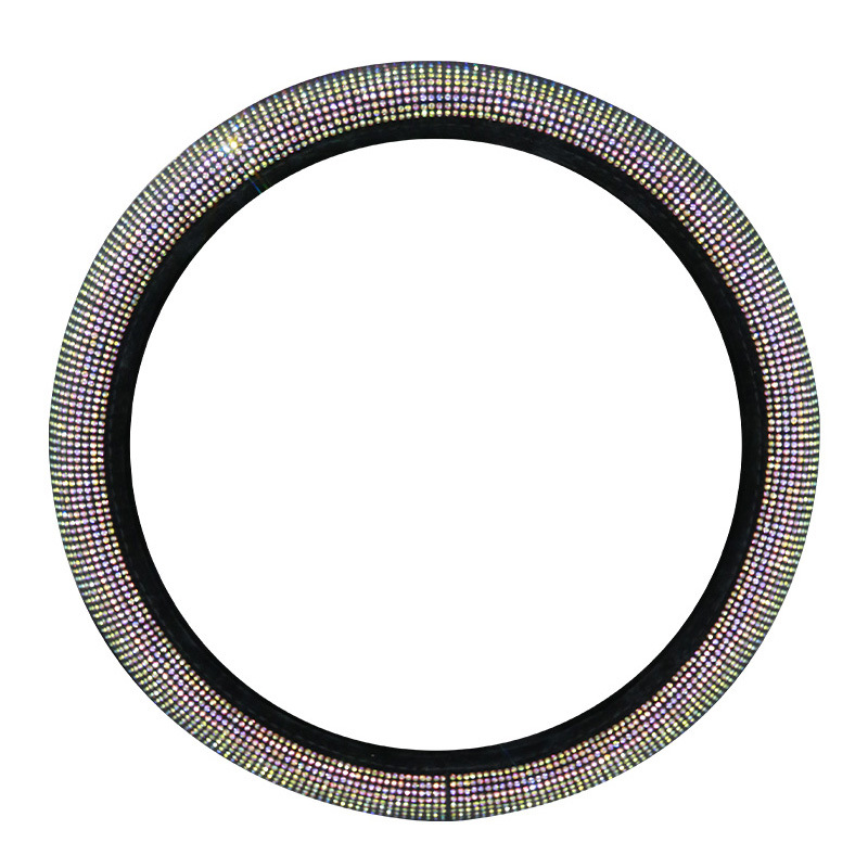 Leather Universal Bling Diamond Car Accessories Steering Wheel Cover