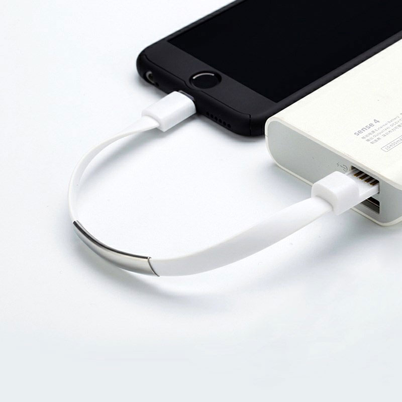 2020 USB кабель для телефона ручной браслет 22 см цветной браслет плоский короткий TPE дата-Тип C Быстрая зарядка USB кабель