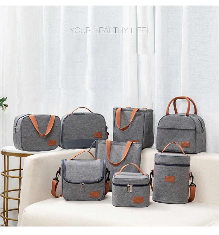 600D Oxford 5mm Foam School Office Travel Usage Lunch Box Custom Logo Cooler Thermal Insulated Lunch Bag