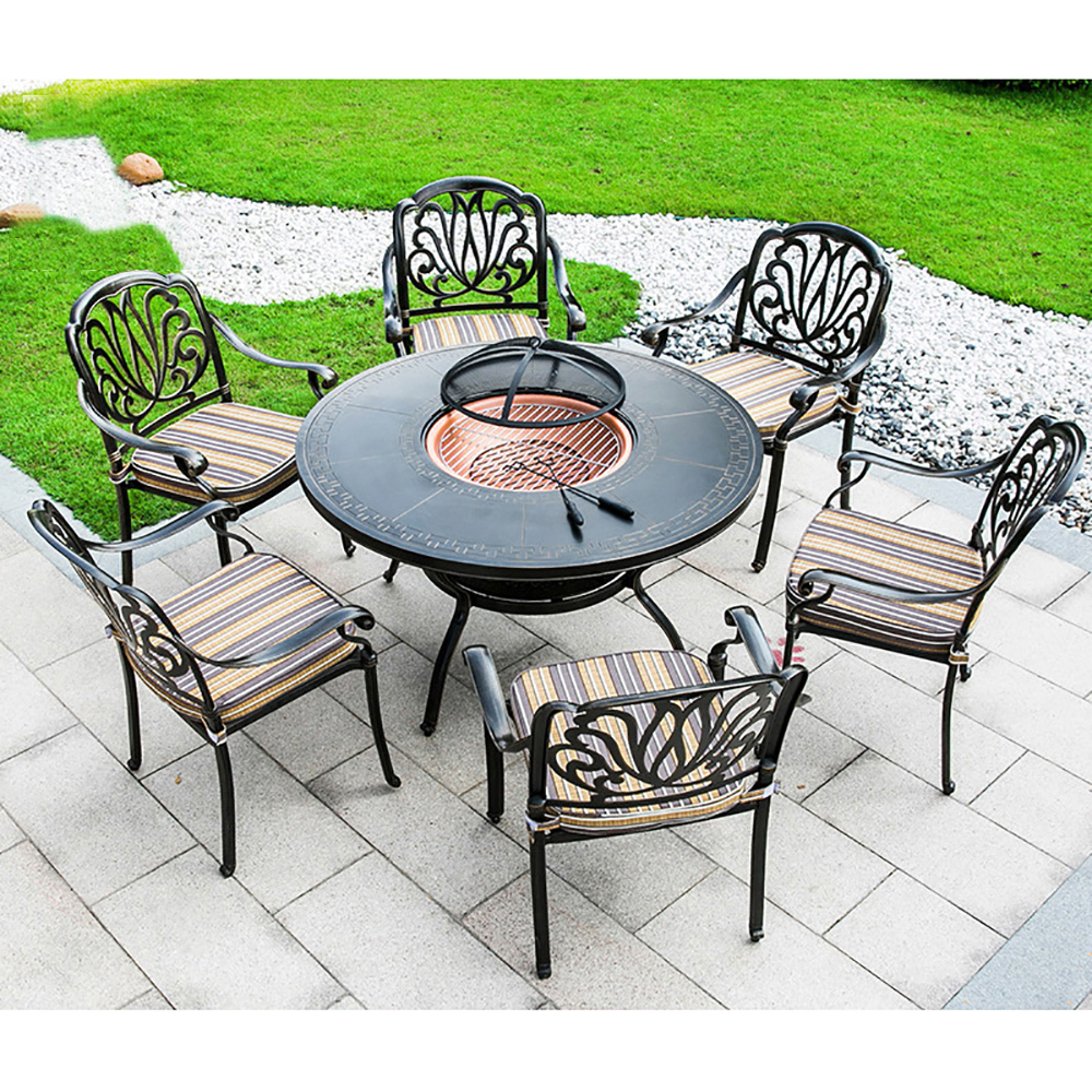 Wholesale Villa Courtyard Outdoor Patio Furniture Garden Leisure And Comfortable Die Cast Aluminum Furniture Patio Chair