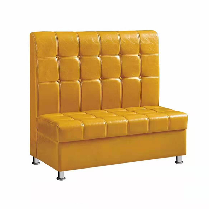 Modern wooden furniture PU leather wooden frame commercial restaurant sofa booth