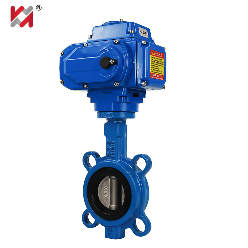 Electric pinch butterfly valve voltage 220V380V switch adjustable ductile iron stainless steel valve body can be selected