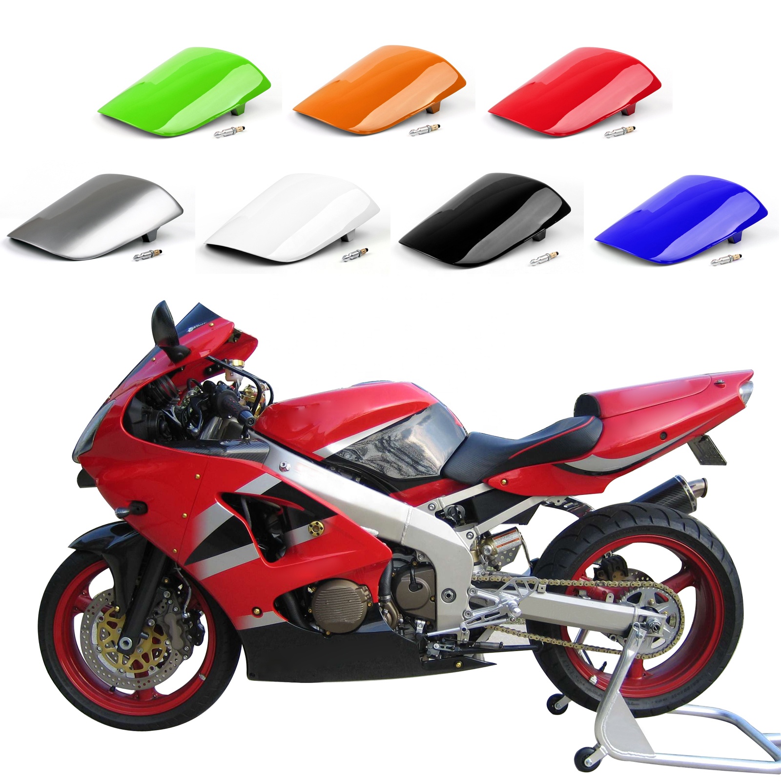 Бесплатная доставка заднего сиденья Обтекатель крышка клобук для Kawasaki ZX6R ZX 6R 2000-2002 2001