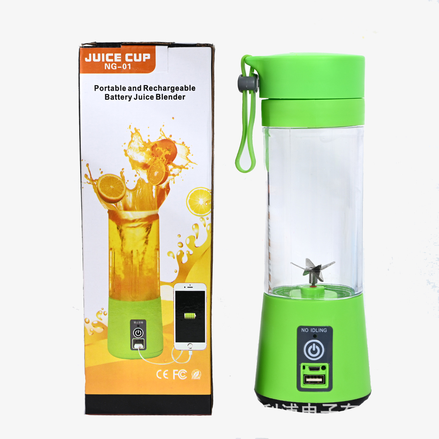 380ML 2021 New Design High Quality juice smoothie PP 6 Blades with power bank Mini Home Usb Rechargeable portable Juicer Blender