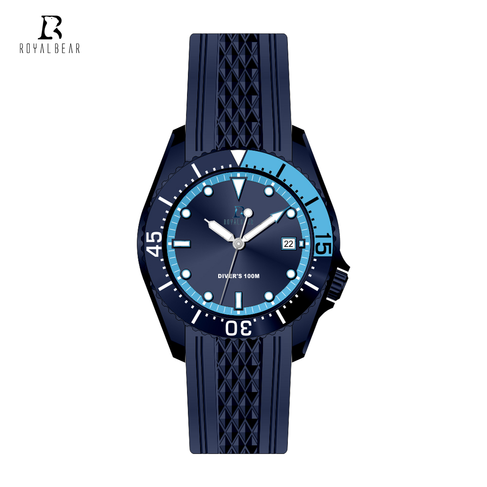 Waterproof oem luxury vintage man mechanical automatic diver watch